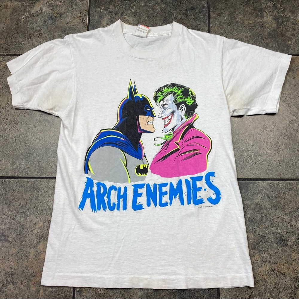 Rare VTG 90’s DC Comics Batman vs The Joker Arch Enemies S/S T-Shirt Size Medium